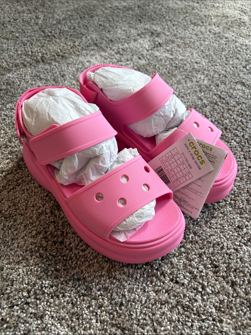 CROCS Women’s SoHo Strap Sandal in PINK!